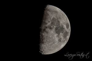 luna con Canon 60d  telescopio 80ed scatto