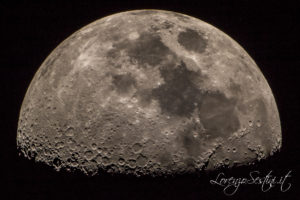 Luna del con Telescopio 80ed canon 60d con barlow 2x 