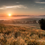 Alba in Val d'Orcia.