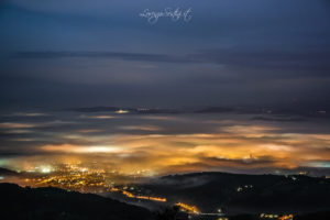 Nebbia Arezzo vista da Poti