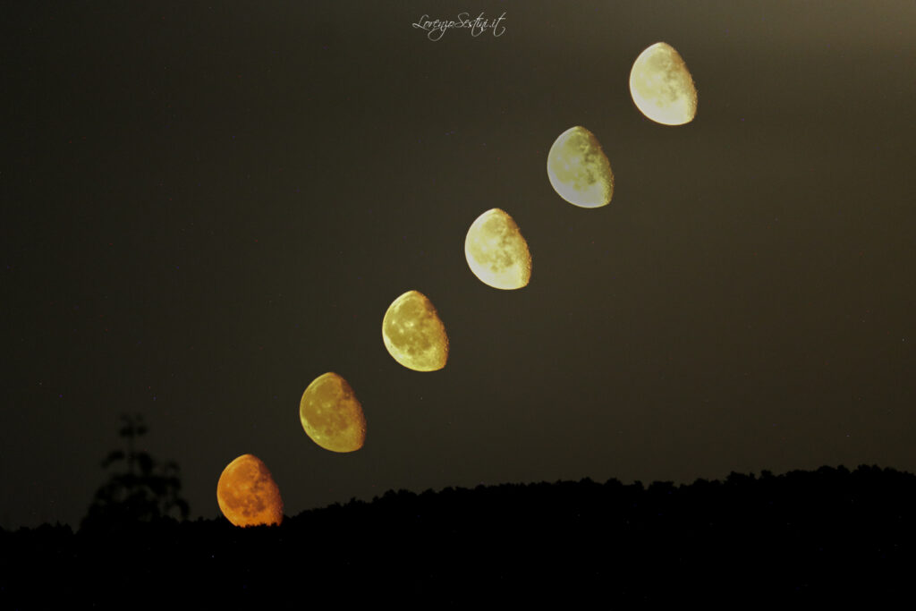 Sequenza sorgere della Luna