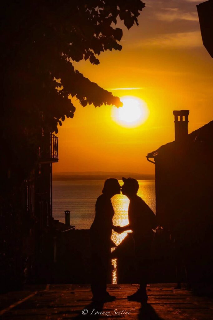 Tramonto Monte sul Lago nel Trasimeno